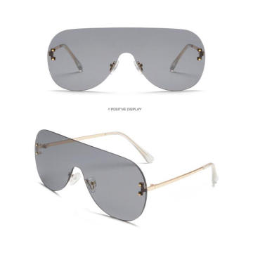 2019 Hot Selling One Piece Lens Metal Sunglasses for Ready Made Goods